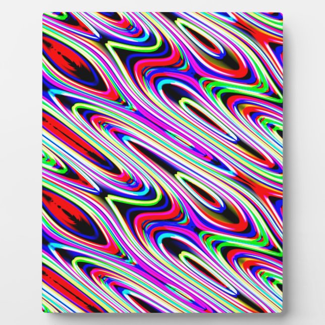 Multi Colour Wave Abstract Pattern Plaque (Front)