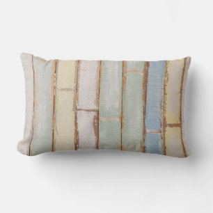 Multi-Colour Wooden Style Lumbar Pillow