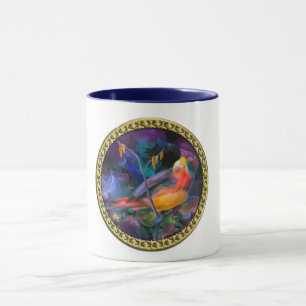 Multi Colour yellow and orange swallow bird Mug