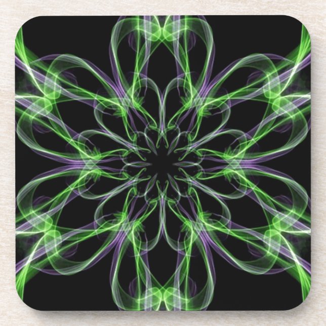 Multi Coloured Abstact Art Coaster (Front)