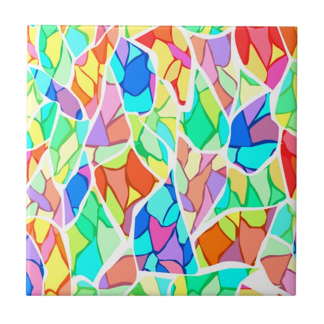 Multi-coloured abstract tile (Front)
