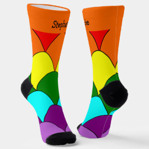 Multi Coloured Art Deco Design Socks