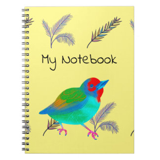 Multi-coloured bird Notebook