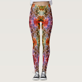 Multi-coloured Boho Paisley Design Leggings