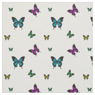Multi coloured Butterfies, Swallow tail Butterfly Fabric