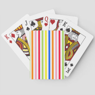 Multi Coloured Candy Stripes Playing Cards