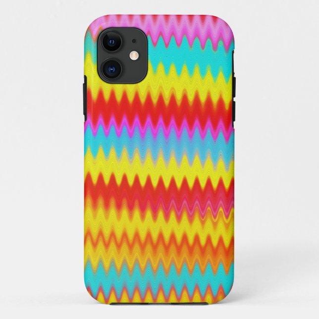 Multi coloured chevron stripes Case-Mate iPhone case (Back)