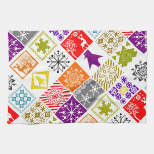 Multi-coloured Christmas Kitchen Towel