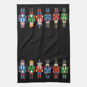Multi-coloured Christmas Nutcrackers Kitchen Towel