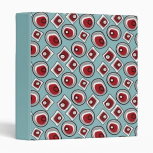 Multi-coloured circles and rings retro sixties binder