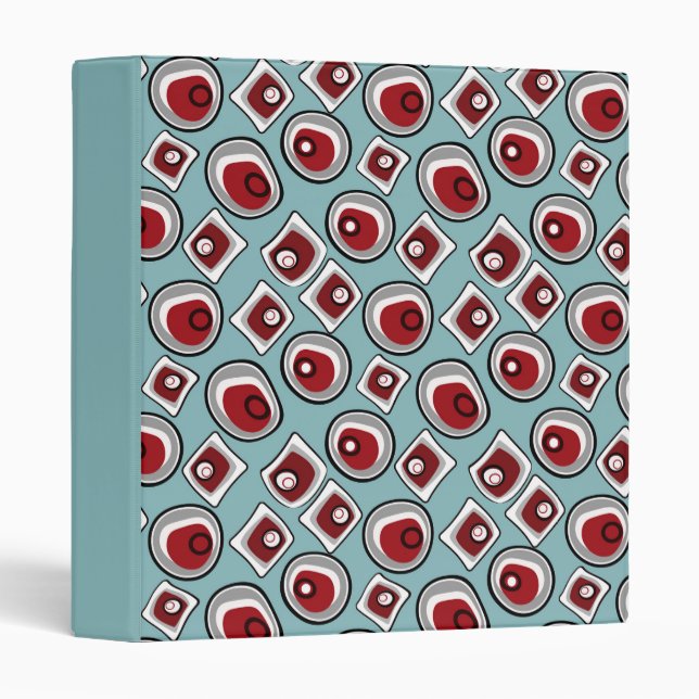 Multi-coloured circles and rings retro sixties  binder (Front/Spine)