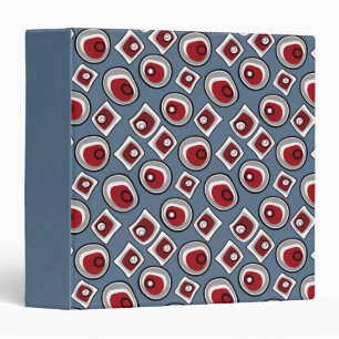 Multi-coloured circles and rings retro sixties binder