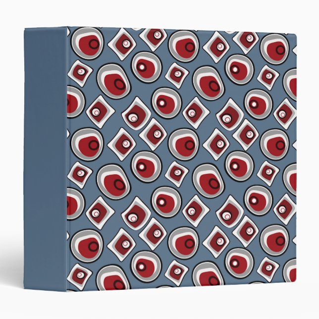 Multi-coloured circles and rings retro sixties binder (Front/Spine)