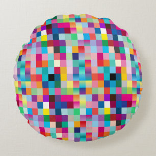 Multi Coloured Design Round Pillow