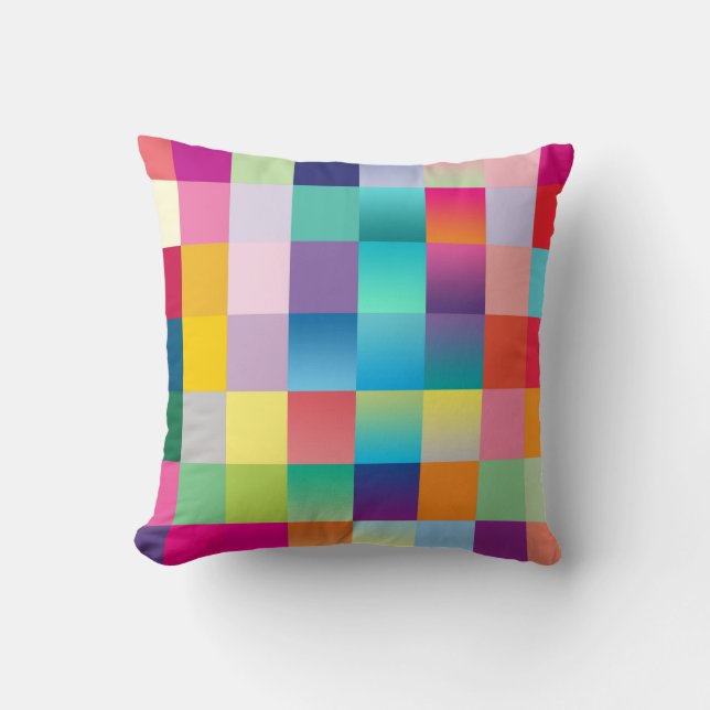 “Multi Coloured Design” Throw Pillow (Front)