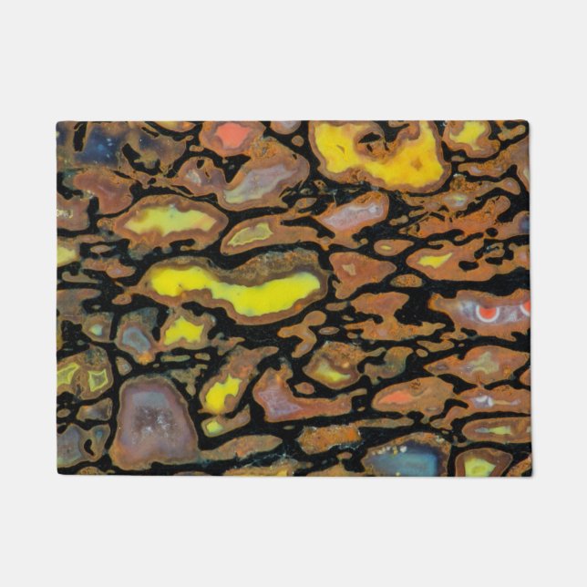Multi Coloured Dinosaur Bone Doormat (Front)