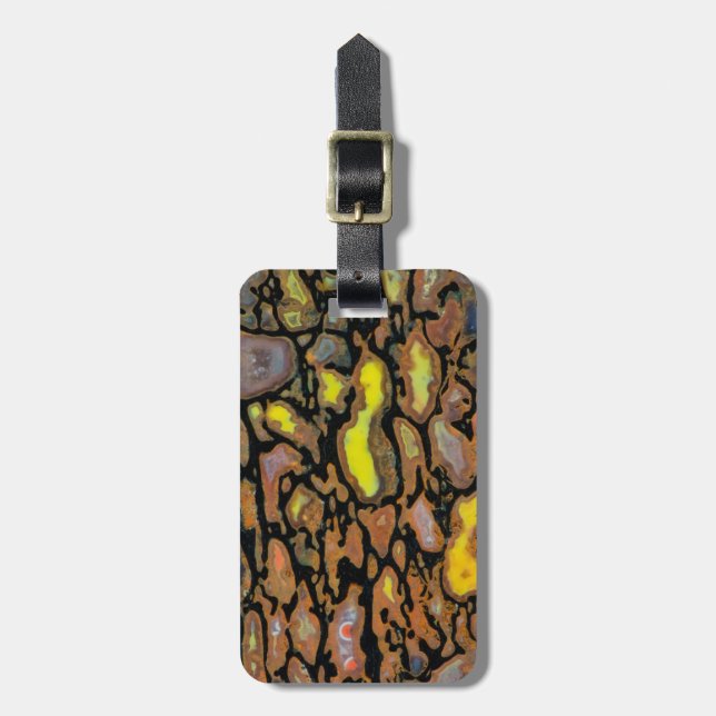 Multi Coloured Dinosaur Bone Luggage Tag (Front Vertical)