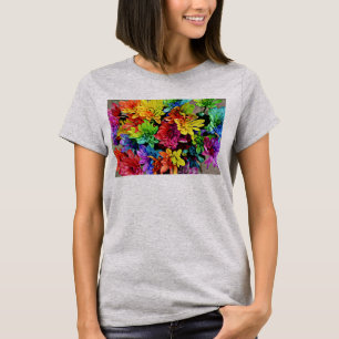 Multi-Coloured Floral Basic Tank Top