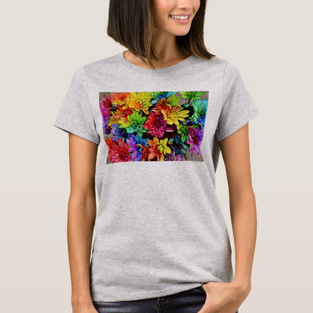 Multi-Coloured Floral Basic Tank Top (Front)