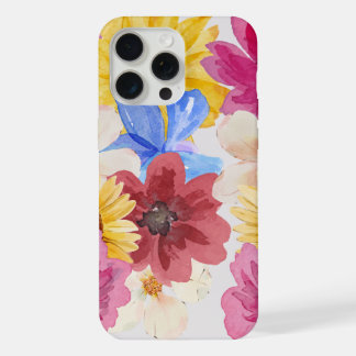 Multi-Coloured Floral iPhone 15 Pro Case