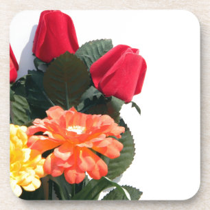 Multi-Coloured Flowers Coaster