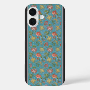 Multi-Coloured Flowers Pattern iPhone 16 Case