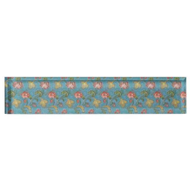 Multi-Coloured Flowers Pattern Nameplate (Front)
