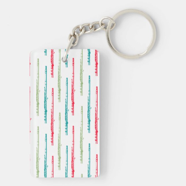 Multi Coloured Flutes Keychain (Back)