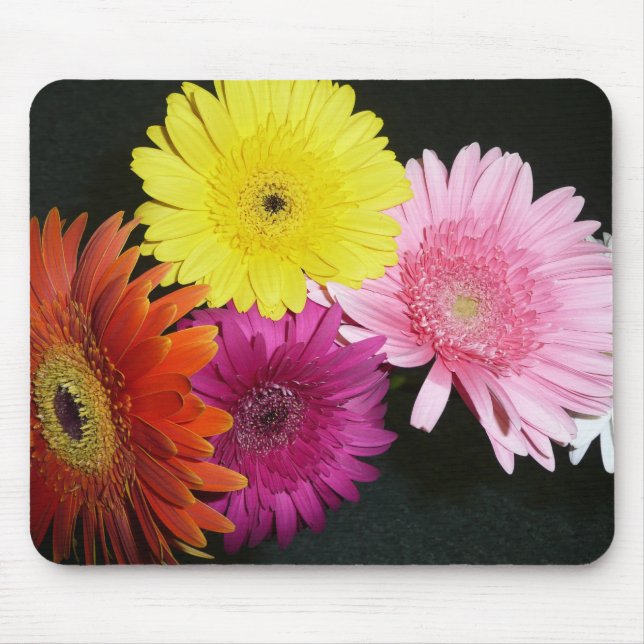 Multi coloured gerbers mouse pad (Front)