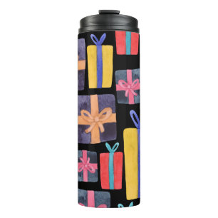 Multi-Coloured Gifts Watercolor Seamless Thermal Tumbler
