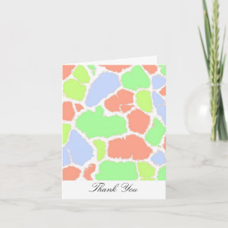 Multi-Coloured Giraffe Fur Print Thank You Card