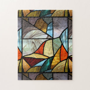 Multi-Coloured Glass Abstract Jigsaw Puzzle