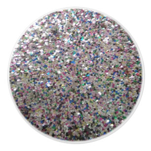 Multi Coloured Glitter Ceramic Knob