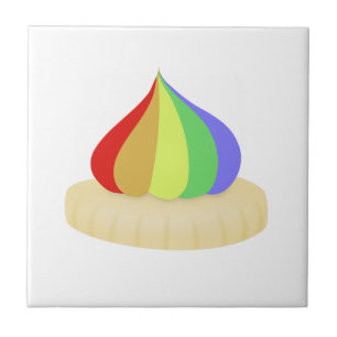 Multi coloured iced gem tile