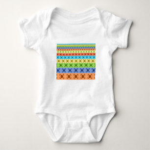 Multi-Coloured Korean Flag Art Print Baby Bodysuit