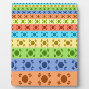 Multi-Coloured Korean Flag Art Print Plaque