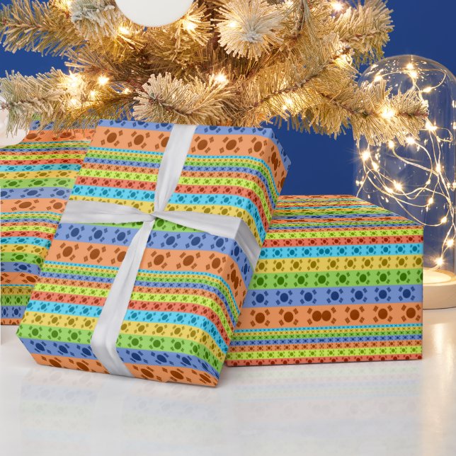 Multi-Coloured Korean Flag Art Print Wrapping Paper (Holidays)