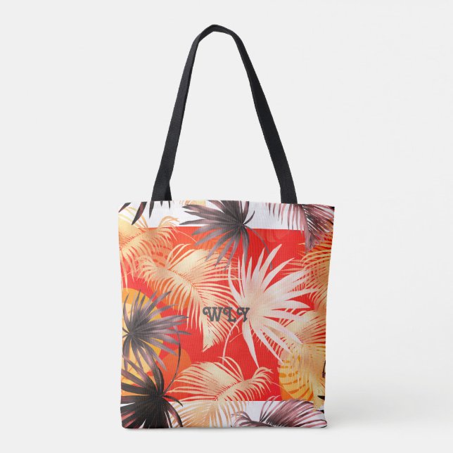 Multi-coloured Leaves Tote Bag (Back)