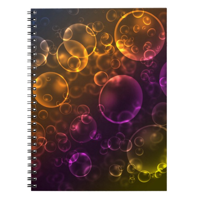 Multi-coloured lenses , bokeh notebook (Front)