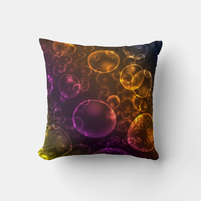 Multi-coloured lenses throw pillow (Front)