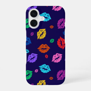 multi-Coloured Lip Print Phone Case