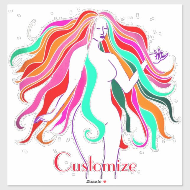 Multi-coloured long-haired goddess Thunder_Cove  (Sheet)