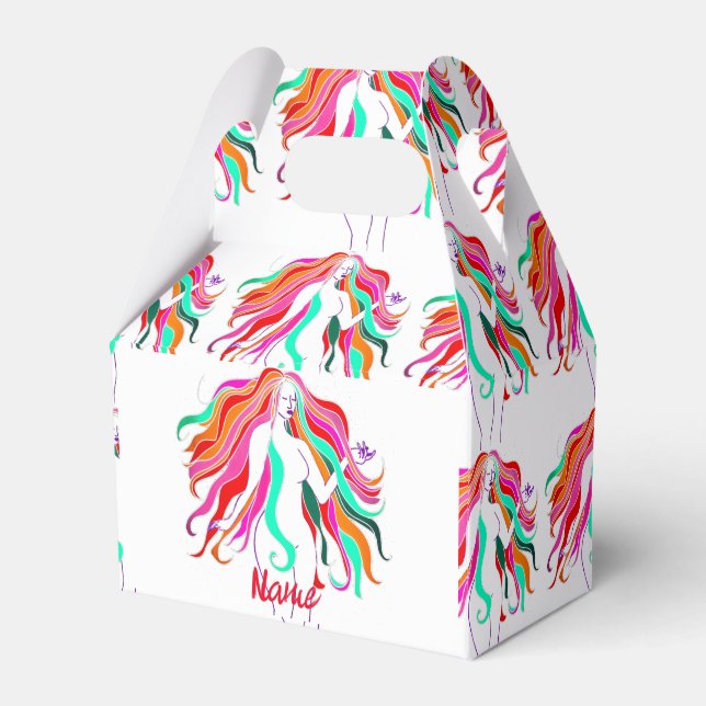 Multi-coloured long-haired goddess Thunder_Cove Favor Box (Front Side)