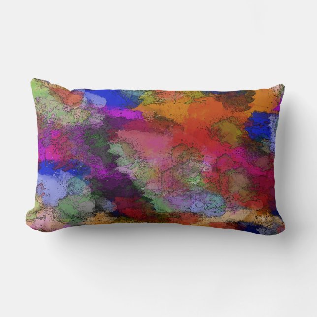 Multi Coloured Lumbar Pillow (Front)