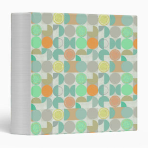 Multi-coloured modern geometric binder