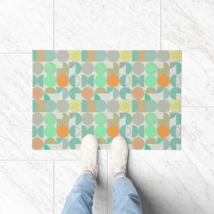 Multi-coloured modern geometric   doormat
