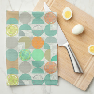 Multi-coloured modern geometric   kitchen towel
