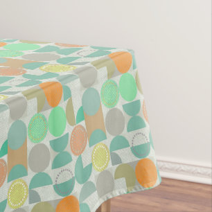 Multi-coloured modern geometric tablecloth
