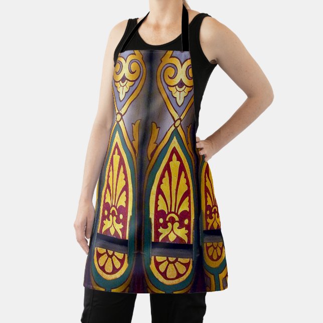 Multi-coloured organ pipes full length apron (Insitu)