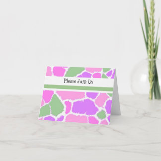 Multi-Coloured Party Invitation
